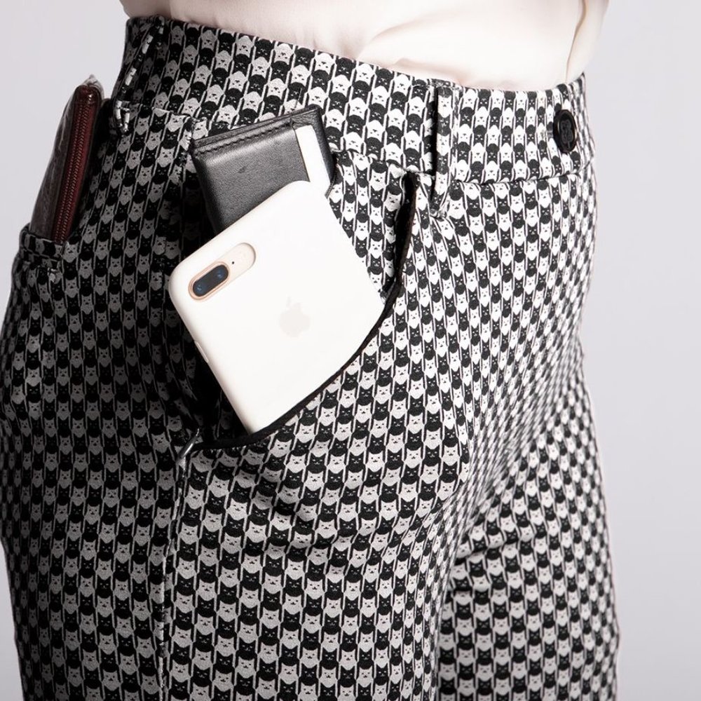 Betabrand Catstooth Dress Pant Yoga Pants